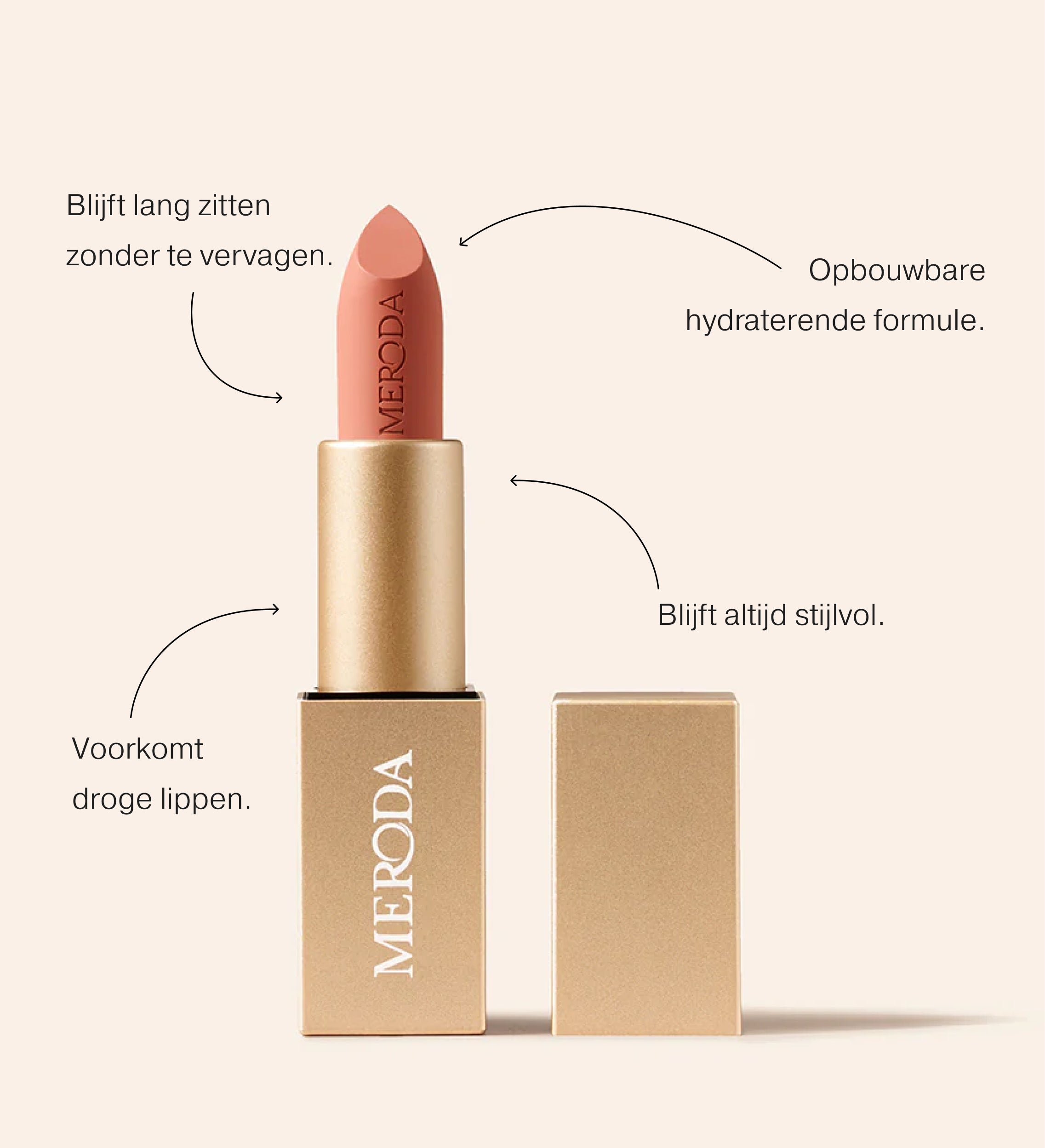 Velvet Dream Lipstick in Perfect Nude uit de All-in-One Bundle met hydraterende en langhoudende voordelen